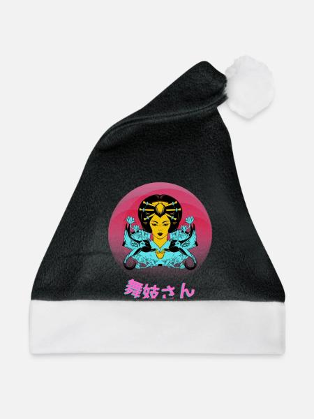 Geisha Alive - Weihnachtsmütze - Schwarz/Weiß