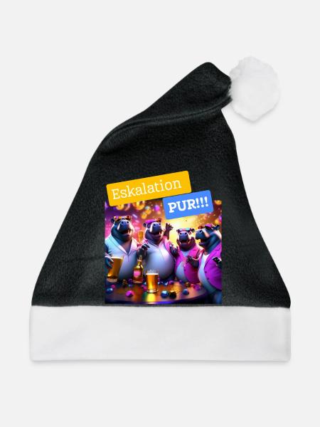 Eskalation pur! - Weihnachtsmütze - Schwarz/Weiß