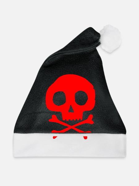 Schädel und Knochen - Weihnachtsmütze - Schwarz/Weiß
