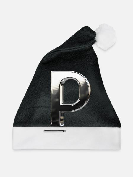 Chrome ,, P " Metallic - Weihnachtsmütze - Schwarz/Weiß