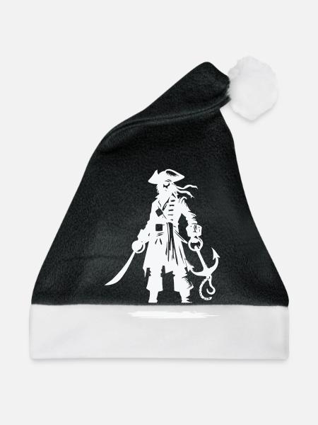 pirat - Weihnachtsmütze - Schwarz/Weiß