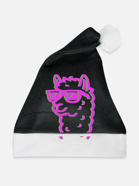 lama sonnenbrille - Weihnachtsmütze - Schwarz/Weiß