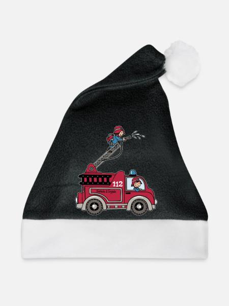 Tatütata Feuerwehr - Weihnachtsmütze - Schwarz/Weiß