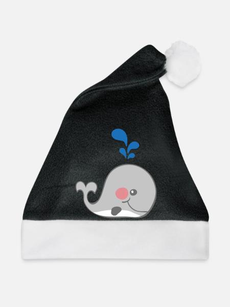 Wal - Weihnachtsmütze - Schwarz/Weiß