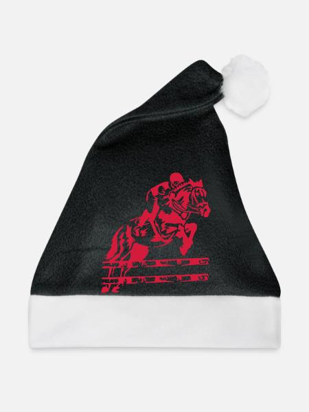 Reiten Reiter Springen - Weihnachtsmütze - Schwarz/Weiß
