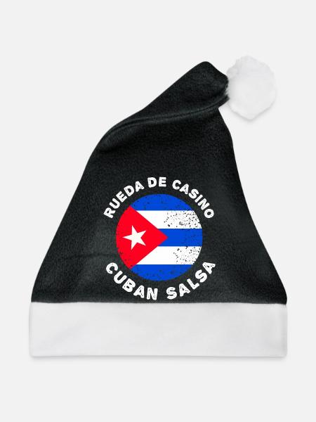Rueda de Casino - Cuban Salsa - Weihnachtsmütze - Schwarz/Weiß - Vorne