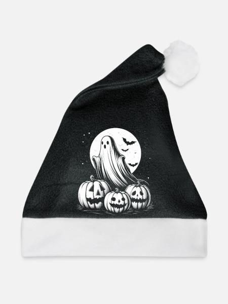 Halloween-Geist - Weihnachtsmütze - Schwarz/Weiß