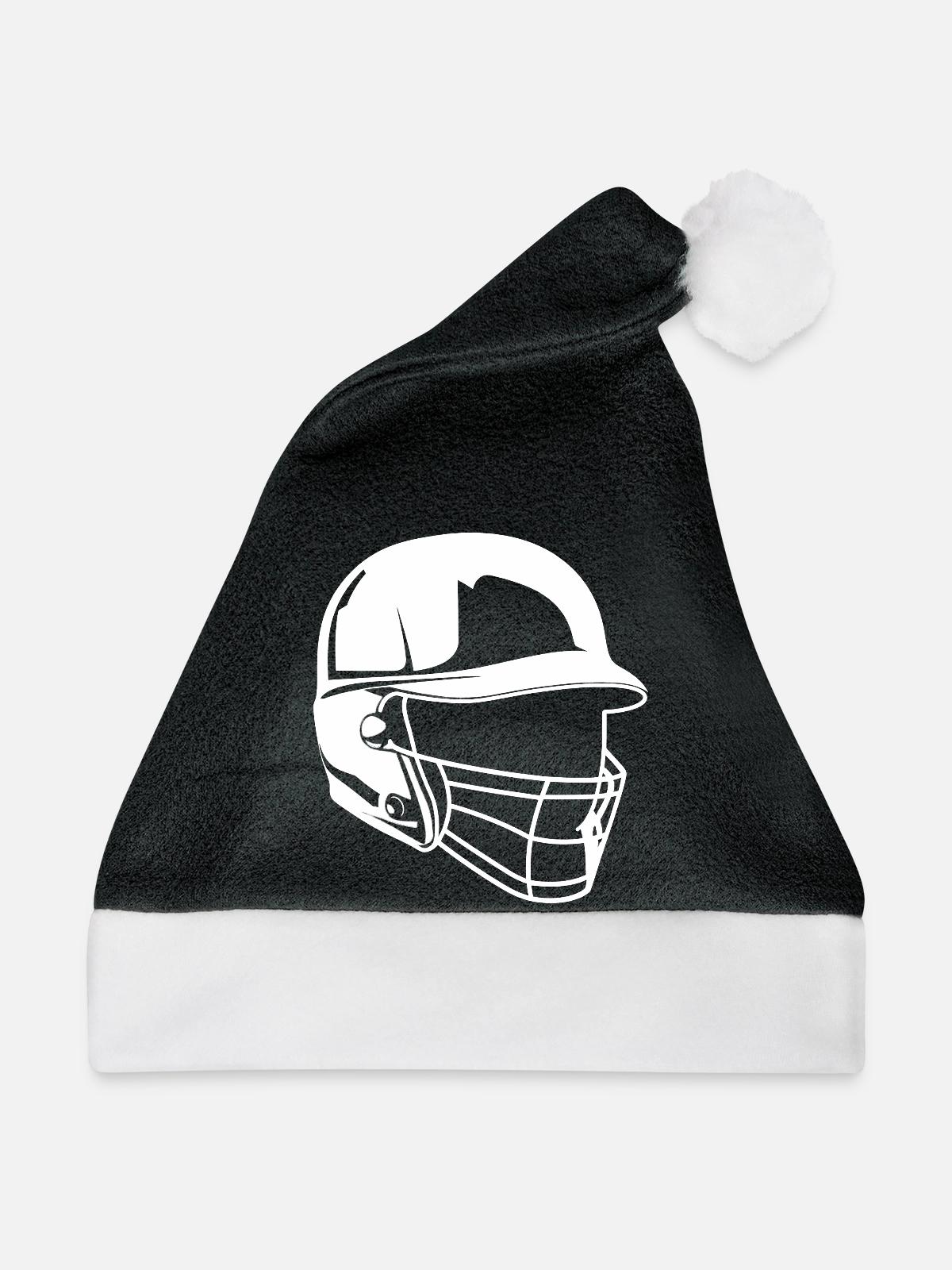 Baseball Helm Zeichnung - Weihnachtsmütze - Schwarz/Weiß - Vorne