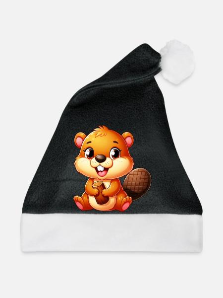 Bieber - Weihnachtsmütze - Schwarz/Weiß