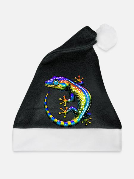 Gecko - Weihnachtsmütze - Schwarz/Weiß