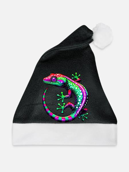 Gecko - Weihnachtsmütze - Schwarz/Weiß