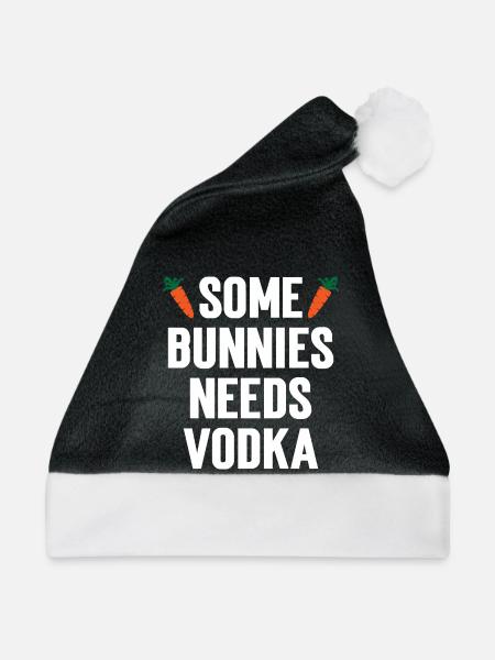 Humor Bunnies Wodka - Weihnachtsmütze - Schwarz/Weiß