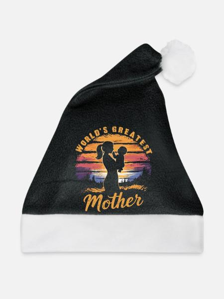 Die größte Mutter der Welt - Weihnachtsmütze - Schwarz/Weiß