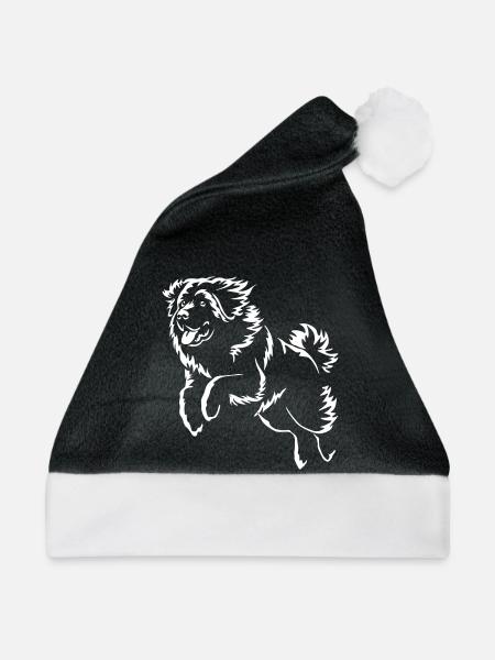 Leonberger "Black Edition" - Weihnachtsmütze - Schwarz/Weiß