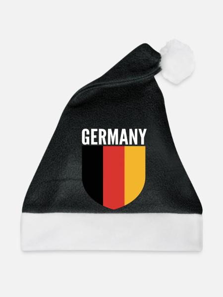 Deutschland Schildflagge Design - Weihnachtsmütze - Schwarz/Weiß