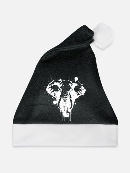 Elephant Splash White Splash - Weihnachtsmütze - Schwarz/Weiß