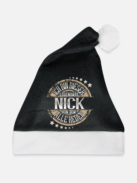 Nick - Weihnachtsmütze - Schwarz/Weiß