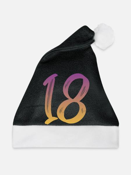18 - Weihnachtsmütze - Schwarz/Weiß