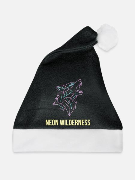 Wolf Neon Wilderness - Weihnachtsmütze - Schwarz/Weiß