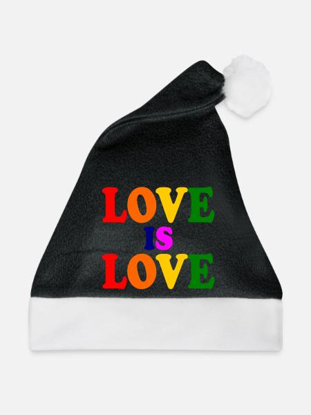 Love is love - Weihnachtsmütze - Schwarz/Weiß