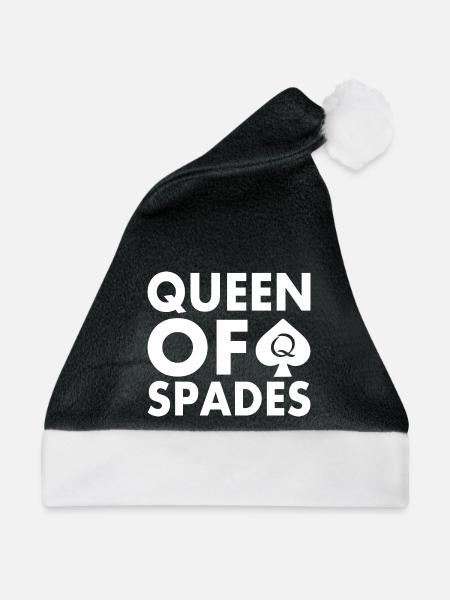 Queen of spades - Weihnachtsmütze - Schwarz/Weiß - Vorne