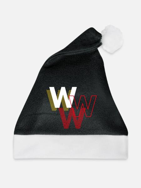 W w w - Weihnachtsmütze - Schwarz/Weiß