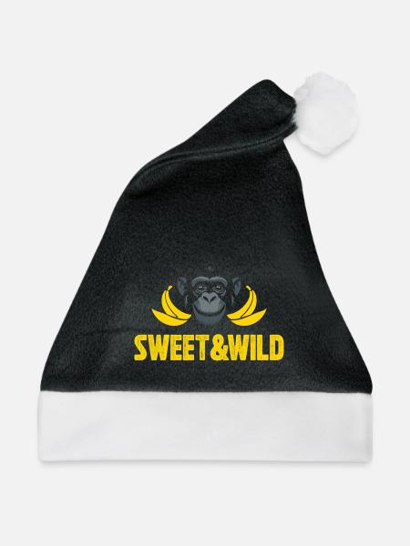 Süß und Wild - Weihnachtsmütze - Schwarz/Weiß