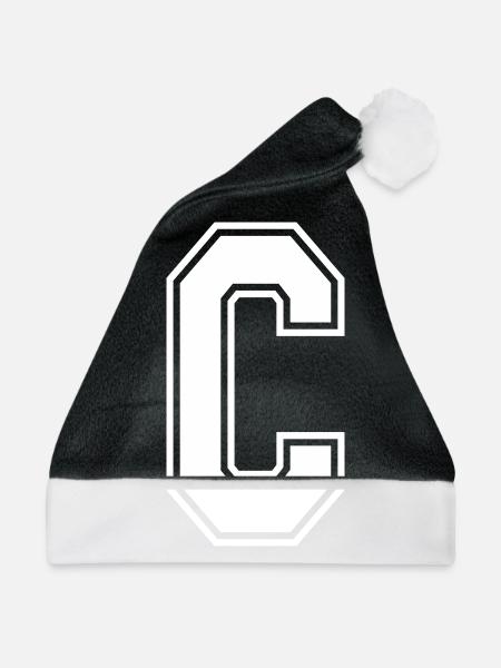 C - Weihnachtsmütze - Schwarz/Weiß - Vorne