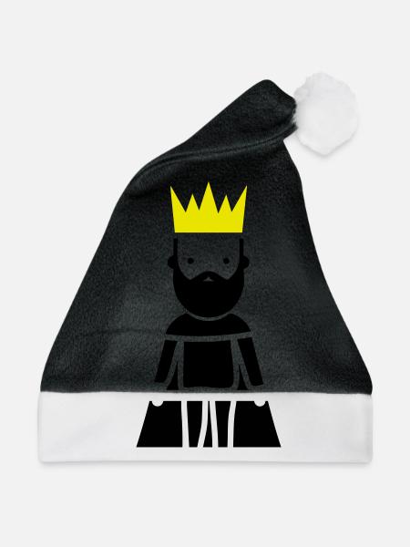 Majestät König - Weihnachtsmütze - Schwarz/Weiß