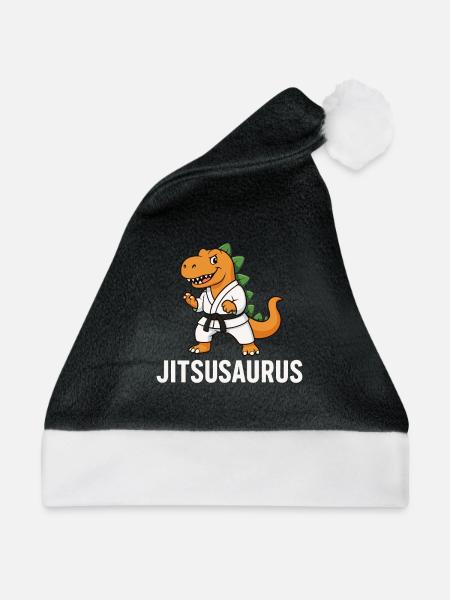 Jitsusaurus – BJJ Dino - Weihnachtsmütze - Schwarz/Weiß