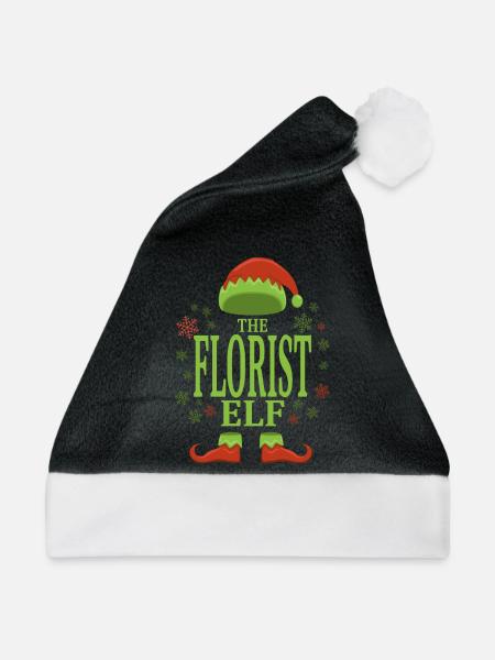 Florist Weihnachtself - Weihnachtsmütze - Schwarz/Weiß
