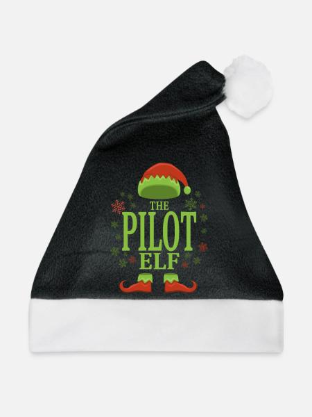 Pilot Weihnachtself - Weihnachtsmütze - Schwarz/Weiß