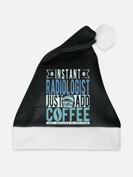 Radiologe Kaffee Spruch - Weihnachtsmütze - Schwarz/Weiß