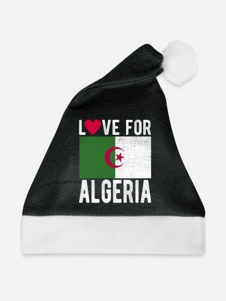 Algerien Souvenir - Weihnachtsmütze - Schwarz/Weiß - Vorne