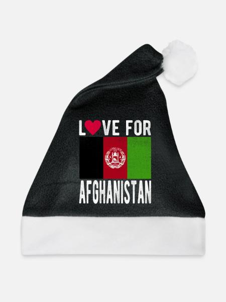 Afghanistan Souvenir - Weihnachtsmütze - Schwarz/Weiß - Vorne