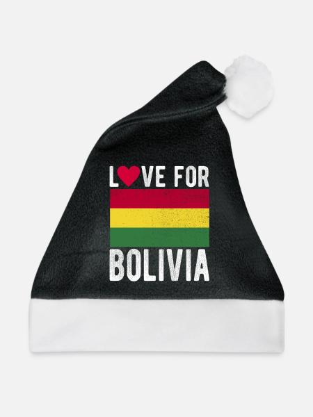 Bolivien Souvenir - Weihnachtsmütze - Schwarz/Weiß - Vorne