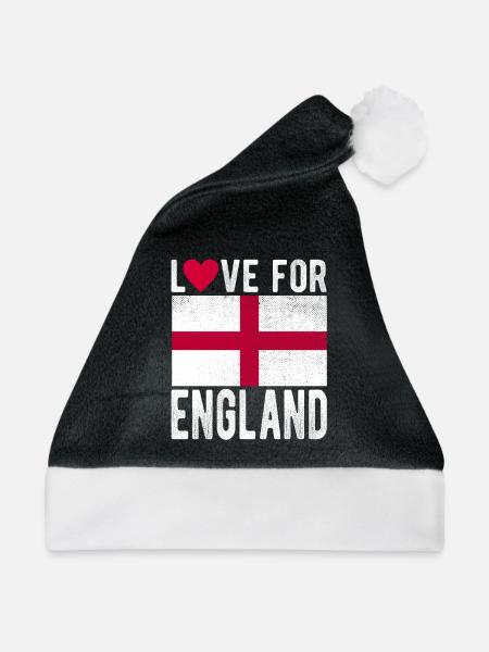 England Souvenir - Weihnachtsmütze - Schwarz/Weiß - Vorne