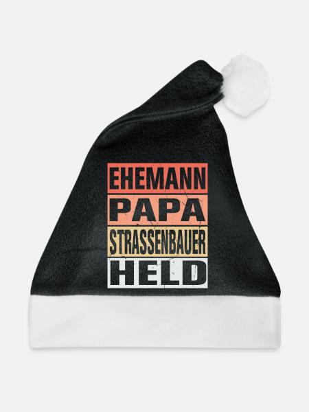 Strassenbauer Vater Ehemann Held - Weihnachtsmütze - Schwarz/Weiß