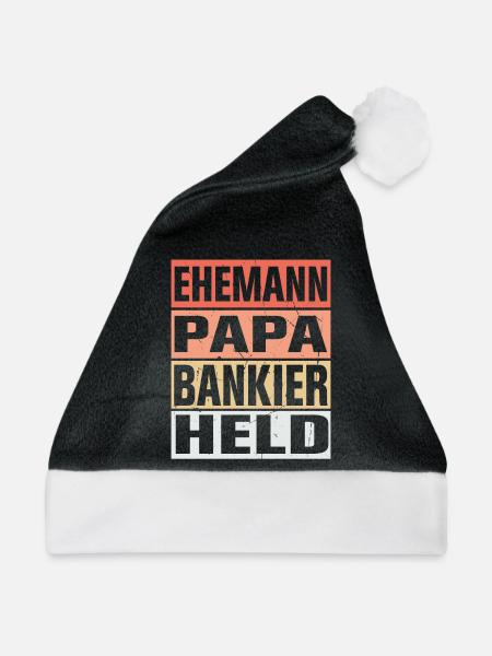 Bankier Vater Ehemann Held - Weihnachtsmütze - Schwarz/Weiß