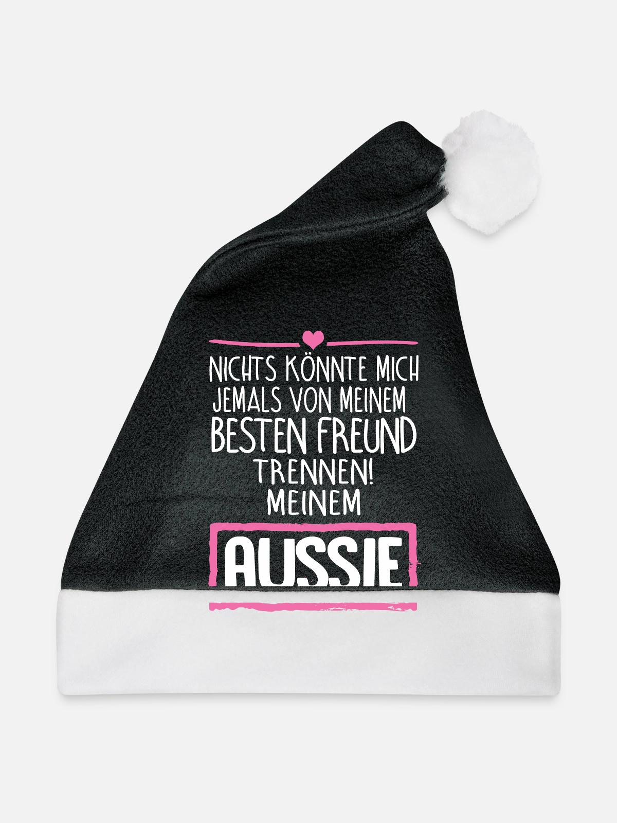 AUSSIE - nichts - Weihnachtsmütze - Schwarz/Weiß - Vorne