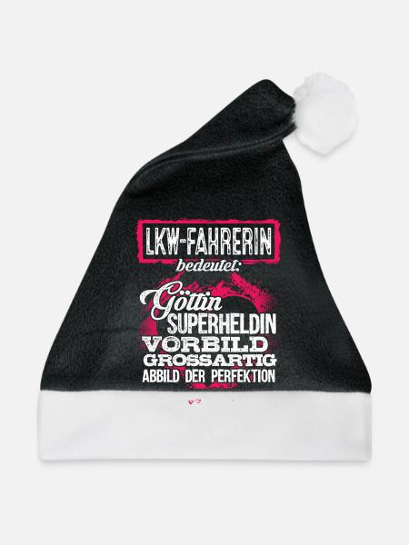 LKW-FAHRERIN - Duden - Weihnachtsmütze - Schwarz/Weiß - Vorne