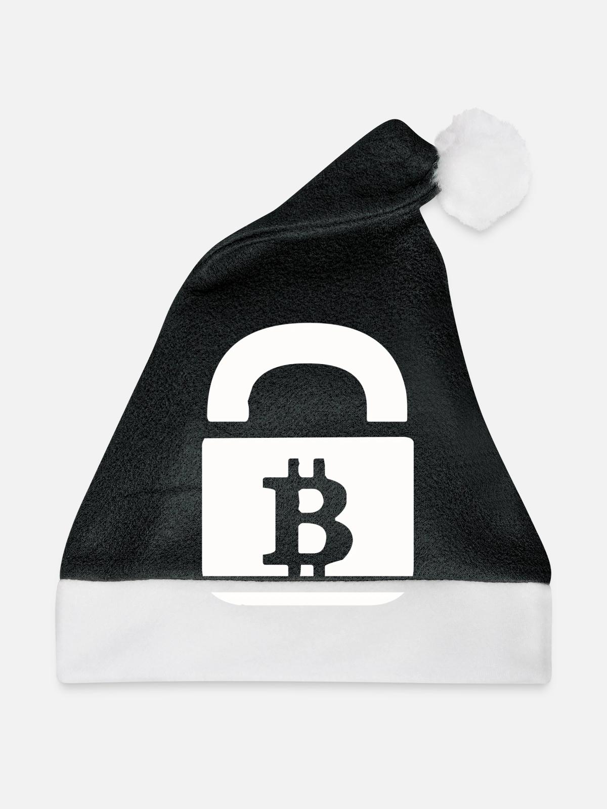 Bitcoin-Block - Weihnachtsmütze - Schwarz/Weiß - Vorne