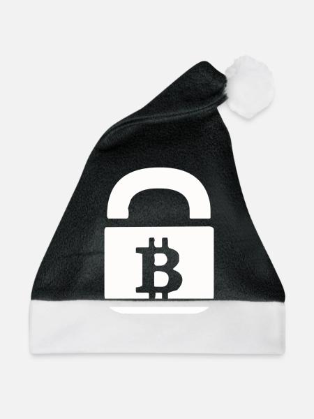Bitcoin-Block - Weihnachtsmütze - Schwarz/Weiß - Vorne