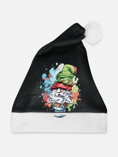 Elf in der Eiswaffel - Weihnachtsmütze - Schwarz/Weiß