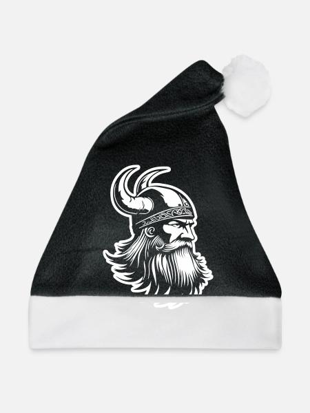 Wikinger Odin Krieger - Weihnachtsmütze - Schwarz/Weiß