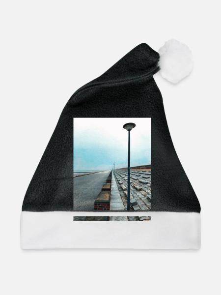 Baltrum Strandpromenade - Weihnachtsmütze - Schwarz/Weiß