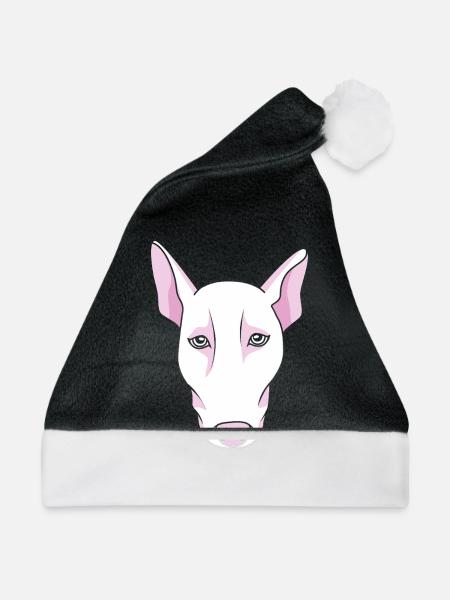 Bullterrier - Weihnachtsmütze - Schwarz/Weiß