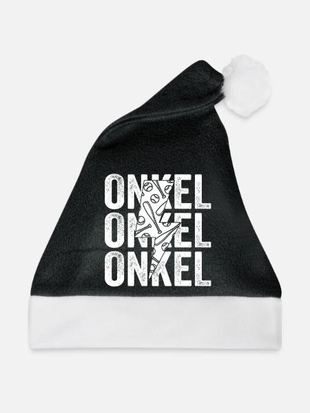 Baseballspieler Onkel Baseball - Weihnachtsmütze - Schwarz/Weiß