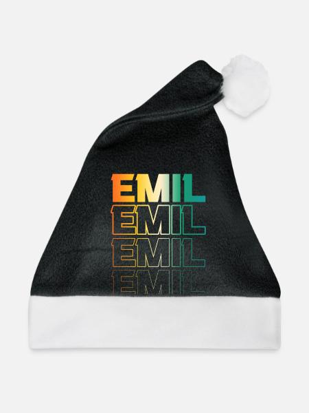 Emil - Weihnachtsmütze - Schwarz/Weiß - Vorne
