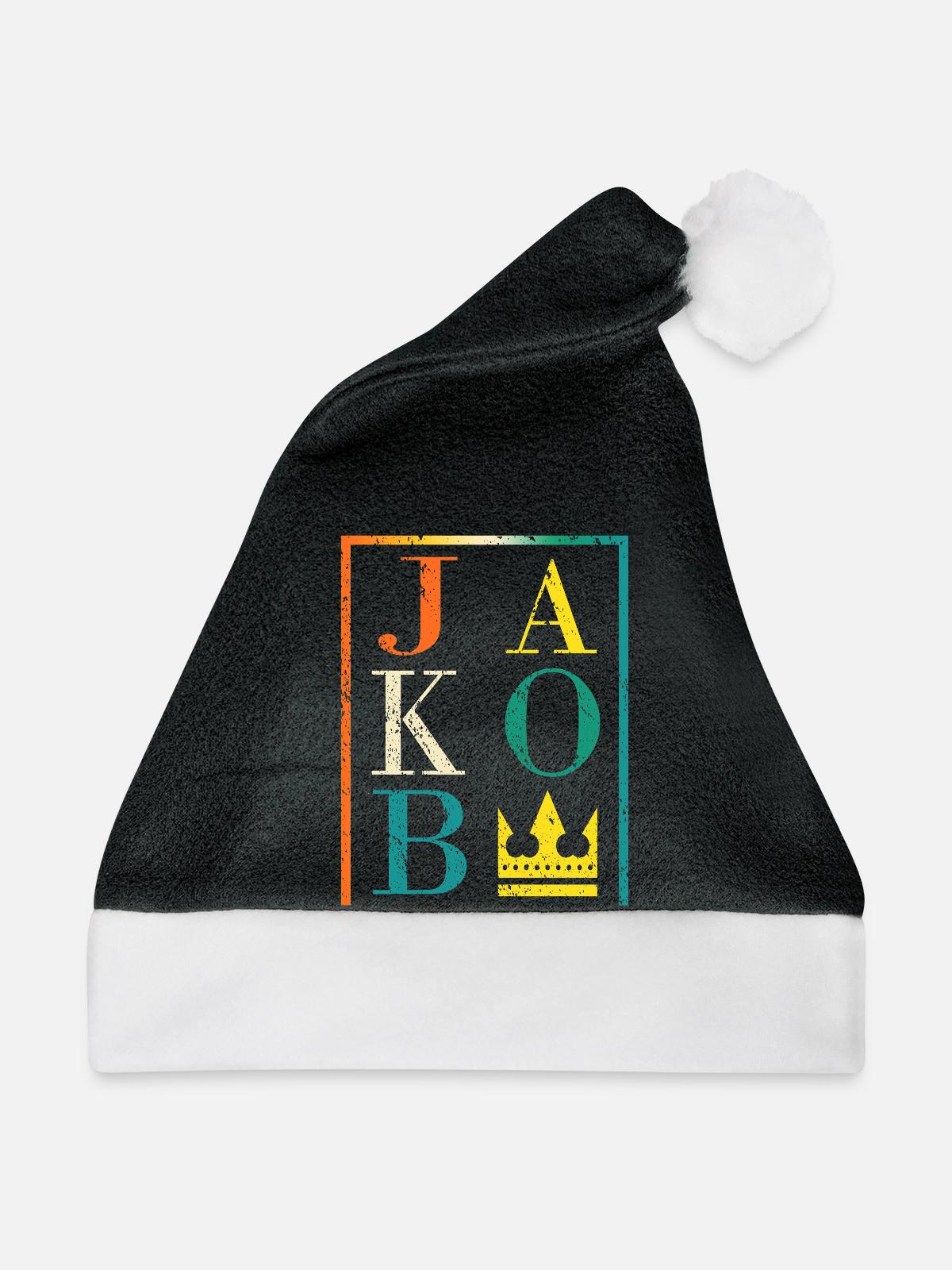 Jakob - Weihnachtsmütze - Schwarz/Weiß - Vorne